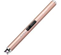 Briquet électrique eletorot Electronic Briquet Strip Briquet Triple sécurité USB Rechargeable Plasma Briquet Portable Coupe Vent sans Flamme (Champagne d'or)