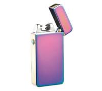Briquet électronique USB à double arc électrique - Mauve ""tâche d'huile""
