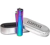 Briquet en métal - Finition chromée brossée - Plusieurs couleurs disponibles