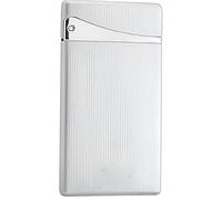 Briquet en métal Ultra-mince, design à clapet rétro, allumage créatif cool, flamme large et plate, briquet torche à gaz butane rechargeable, briquet haut de gamme à flamme à jet coupe-vent, adapté aux