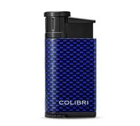 briquet jet robuste colibri evo carbone bleu