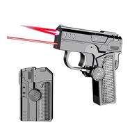 Briquet multifonction pliable 2 en 1 au gaz butane rechargeable - Briquet multifonction coupe-vent - Flamme rouge - Convient pour barbecue, bougies, camping en plein air (noir)