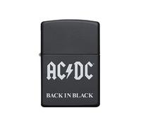 Zippo Briquet ACDC - Fabriqué aux USA Noir