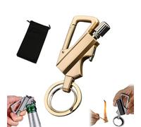 Briquet permanent avec porte-clés multifonction - Allumettes étanches et décapsuleur pour camping, randonnée, survie d'urgence