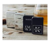 Briquet personnalisé, étui à monogramme gravé, cadeau personnalisé pour papa, petit ami, mari, pour la fête des pères, Noël, anniversaire, mariage, garçons d'honneur