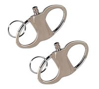 Briquet Porte-Clés Métal - Allumette Permanente Étanche 2025, Mini Allumeur de Survie Rechargeable, Porte-Clés Briquet pour Camping, Voiture, Maison, Cadeau Original (2, Argent)