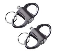 Briquet Porte-Clés Métal - Allumette Permanente Étanche 2025, Mini Allumeur de Survie Rechargeable, Porte-Clés Briquet pour Camping, Voiture, Maison, Cadeau Original (2, Noir)