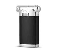 Briquet pour Pipe Noir Mat et Chrome zino