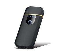 Briquet rechargeable USB tactile, briquet électronique intelligent sans flamme coupe-vent à empreintes digitales, briquet d'allumage double face, briquet portable ultra-mince, adapté aux bougies, au c