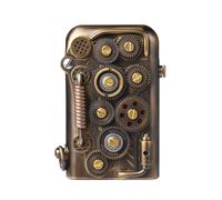 Briquet rétro Steampunk en Laiton à kérosène, allumage Automatique, Rechargeable, mécanique, Engrenages, Liaison, Complexe, Objet de Collection, Cadeau pour Hommes, Thorens Steampunk-Abyss Coil