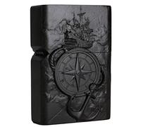 Briquet sculpté en bois d'ébène naturel noir pour kit d'insertion Zippo (navigateur)