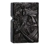 Briquet sculpté en bois d'ébène naturel noir pour module Zippo (Monkey King)