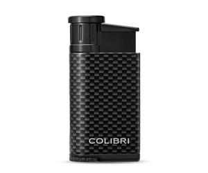 briquet tempête carbone colibri evo, noir élégant