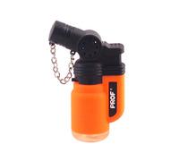 Briquet Tempête Chalumeau Torche Prof - Rechargeable gaz - Réglable (orange)