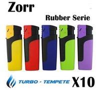 HND Briquet Tempête électronique Turbo Zorr Rubber Serie par 10