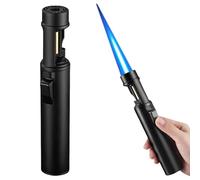 Briquet tempête rechargeable au gaz - Longueur : 18 cm - Avec décapsuleur - Coupe-vent - Pour bougies, cuisson, camping, barbecue, cheminée - Sans gaz