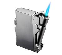 Briquet Tempête Rechargeable, Métal Briquet Rechargeable Gaz, Briquets Cadeau Fête des Pères pour Papa, Cuisine, Barbecue, Camping (Vendu sans Gaz Butane)