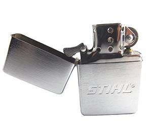 Briquet tempête Stihl gravé en chrome brossé pliable rechargeable