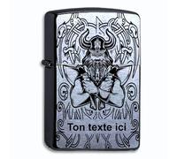 Briquet tempête Zippo avec Design Viking, personnalisé avec Ton Texte Gravure Laser, Thor Odin