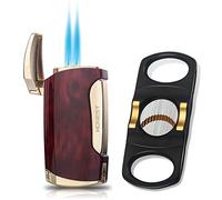 Briquet torche à double flamme jet (Briquet + cutter)