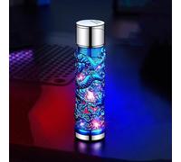 Briquet torche, briquet à flamme rouge en forme de dragon en relief, briquet à flamme jet, briquet coupe-vent, briquet cadeau au butane rechargeable, briquet au butane rechargeable avec flamme réglabl
