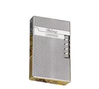 Briquet torche coupe-vent réglable à flamme douce, briquet de luxe haut de gamme for homme, allumage par glissière latérale, gaz butane rechargeable, élégant, adapté aux bougies, cigarettes, cigares,