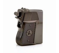 Briquet Trench-Coat rétro for Hommes, Briquet Steampunk Cool, Briquet à kérosène Antique avec Conception d'armure mécanique Lourde de la Seconde Guerre Mondiale (Noir)(Black)