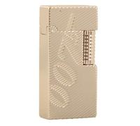 Briquet Vintage en Laiton avec Flamme Douce, Design à Rabat et allumage latéral, adapté aux réunions d'affaires, aux Cadeaux de Luxe et aux Collections.(Silver1)