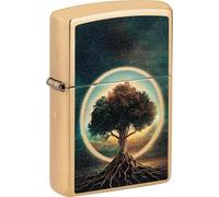Briquet Zippo original - Arbre de vie/arbre de vie en or avec impression colorée