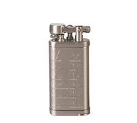Briquets à Pipe pour Fumer du Tabac, Briquet de Tranchée, Briquet Antique Vintage, Briquet Rétro avec Flamme Douce, Briquet à Pipe à Tabac (kérosène Non Inclus),Silver