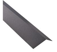 Bris de gouttière toiture acier galvanisé laqué mat aspect tuile - L: 1.2 m - l: 20.5 cm - Gris anthracite mat