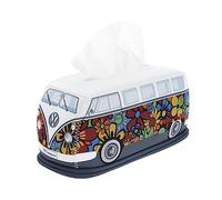 BRISA Collection VW - Distributeur de mouchoirs en néoprène Volkswagen pour cosmétiques, Serviettes, Papier, au Design T1 Combi Bus (Flower)