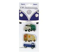 BRISA VW Collection - Aimants pour réfrigérateur, Bureau et Tableau d'affichage Combi T1 de Volkswagen (Ensemble de 3 / Utilitaires/Multicolore)