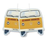 BRISA VW Collection Arbre diffuseur de parfum rafraîchissant Volkswagen pour voiture T2 Combi, vendu à l'unité (Avant du Combi/Vanille/Orange/Ensemble de 2)