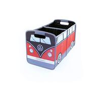 BRISA VW Collection - Boîte de rangement pliante en forme de Combi Volkswagen pour jouets, coffre, courses (Classic Bus/Rouge & Noir)