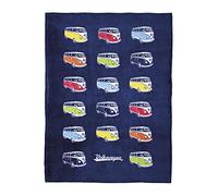 BRISA VW Collection Couverture Moelleuse de Volkswagen (150x200cm) (Bulli Parade/Couleurs)
