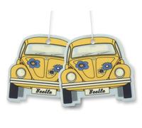 BRISA VW Collection Distributeur de parfum rafraîchissant à motif Volkswagen Coccinelle (Noix de coco/Jaune/Ensemble de 2)