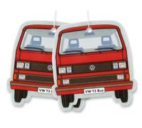 BRISA VW Collection - Distributeur de parfum rafraîchissant en forme d'arbre à motif Volkswagen T3 Bus (Vanille/Rouge/Ensemble de 2)