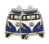 BRISA VW Collection - Distributeur de parfum rafraîchissant pour voiture Volkswagen avec motif Combi T1 Bus - Vendu à l'unité (Face du bus/Océan/Bleu/Ensemble de 2)