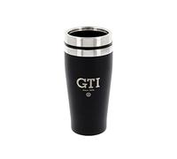 BRISA VW Collection - Gobelet Thermique en Acier Inoxydable Isolé au Design GTI La Légende, Double Paroi (450 ml/Noir)