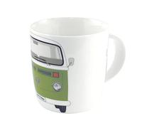 BRISA VW Collection Grande tasse en céramique pour café, thé, cappuccino, au design du Combi T2 Volkswagen (Face avant du Bus) (Vert)