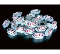 BRISA VW Collection Guirlande lumineuse 3D à piles pour éclairage de fête au design T1 Combi Bus ou VW GTI (GTI Hexagon/Blanc)
