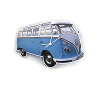 BRISA VW Collection - Horloge Murale d'atelier Volkswagen au Design du Combi T1 (Classic Bus/Bleu)