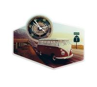 BRISA VW Collection - Horloge Murale rétro-Vintage en Acrylique avec Mouvement à Quartz VW T1 Combi (Highway 1/Multicolore)