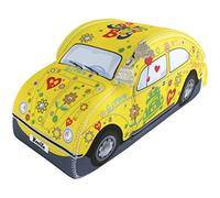 BRISA VW Collection - Pochette néoprène Universelle pour Maquillage, cosmétiques, Articles de Toilette, au Design de la Coccinelle (Fleur/Jaune/Grand)