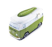 BRISA VW Collection - Pochette, Trousse de Maquillage, Trousse de Toilette, en néoprène Universel Volkswagen Combi T2 (Design Vert & Blanc/Petit)