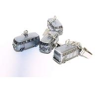 BRISA VW Collection - Poids de Nappe en 3D Volkswagen avec Pinces au Design du Combi T1 Bus (Ensemble de 4 / Optique argentée Antique)