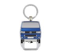 BRISA VW Collection - Porteclés anneau Volkswagen avec accessoire porteclés et ouvrebouteille au design du Combi T5 (Face du Combi/Bleu)