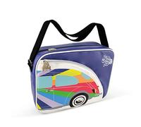 BRISA VW Collection - Sac à bandoulière Volkswagen Coccinelle, sac à main en cuir synthétique (PU), sac vintage/rétro (Rayure/Violet)