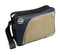 BRISA VW Collection - Sac bandoulière Messenger avec profil de pneu au design du Combi T1 (Vintage/Beige & Bleu)